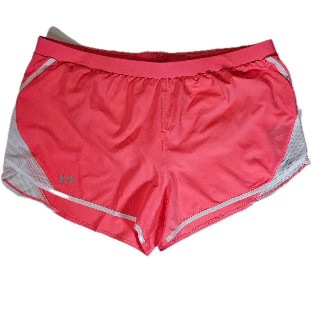 Under Armour Shorts Womens 3XL Coral HeatGear Loose‎ Fit Athletic Running Lined